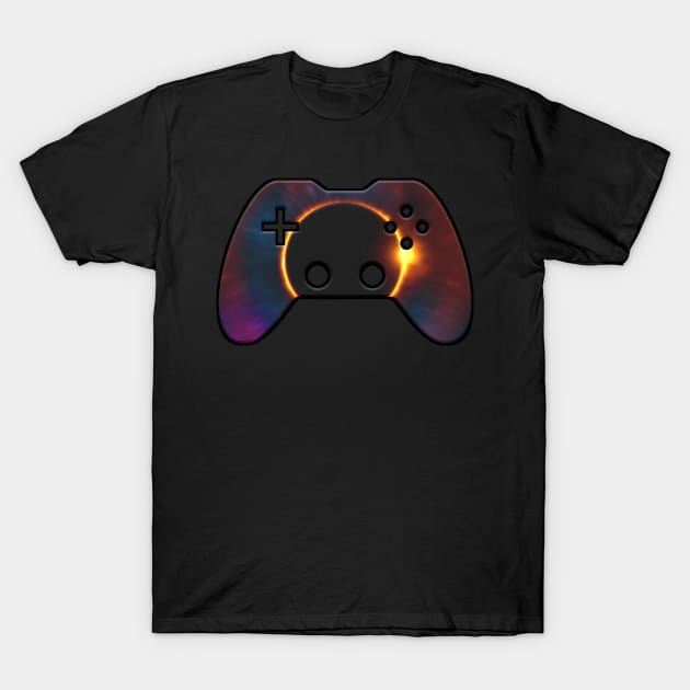 Sun Moon Eclipse Gaming Gamer Abstract - Gamepad Controller - Video Game Lover - Graphic Background T-Shirt by MaystarUniverse